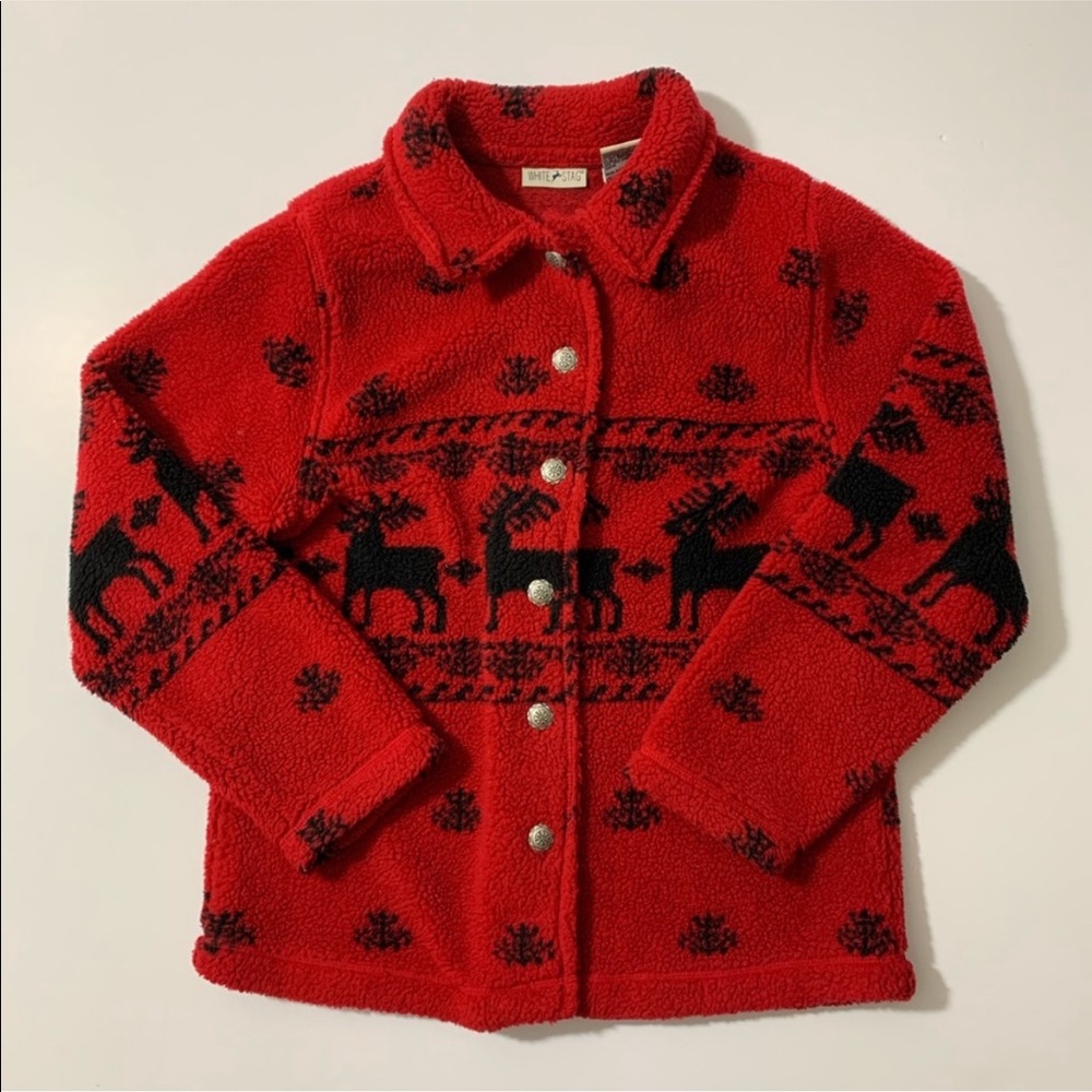 Vintage 90s Sherpa fleece White Stag warm jacket